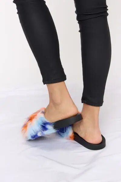 Furry Plush Open - Toe Sandals - GlossiChic CollectionShoes & Accessories