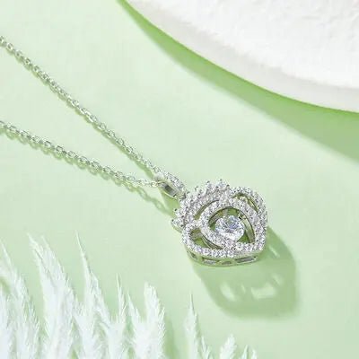 Moissanite 925 Sterling Sliver Necklace - GlossiChic Collectionjewelry