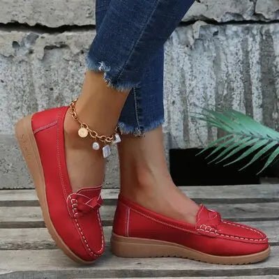 Weave Wedge Heeled Loafers - GlossiChic CollectionShoes & Accessories