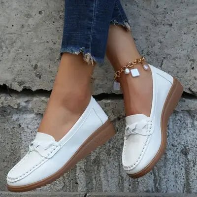 Weave Wedge Heeled Loafers - GlossiChic CollectionShoes & Accessories