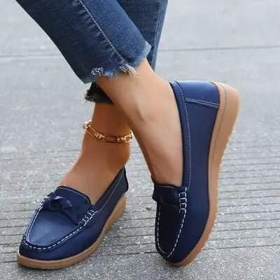 Weave Wedge Heeled Loafers - GlossiChic CollectionShoes & Accessories