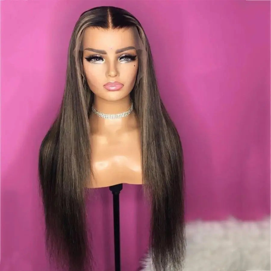 Brazilian highlight pre pluck HD transparent lace front human hair wigs - GlossiChic Collection 8 Inches / lace front wig GlossiChic Collection